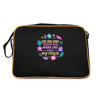 Töchter Tochter - Retro Tasche - Schwarz/Gold - Hinten