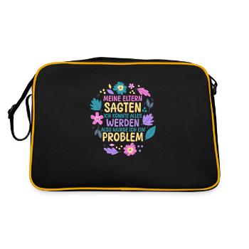 Töchter Tochter - Retro Tasche - Schwarz/Gold - Hinten