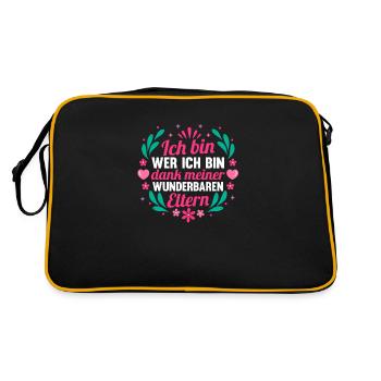 Töchter Tochter - Retro Tasche - Schwarz/Gold - Hinten
