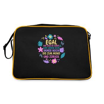 Töchter Tochter - Retro Tasche - Schwarz/Gold - Hinten