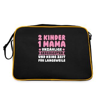 Mom of 2 children - Retro Bag - black/gold - Back