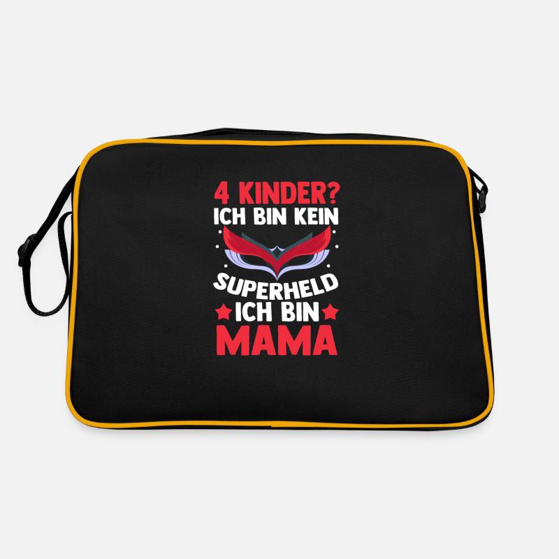 Mama Von 4 Kindern Superheldin Retro Tasche