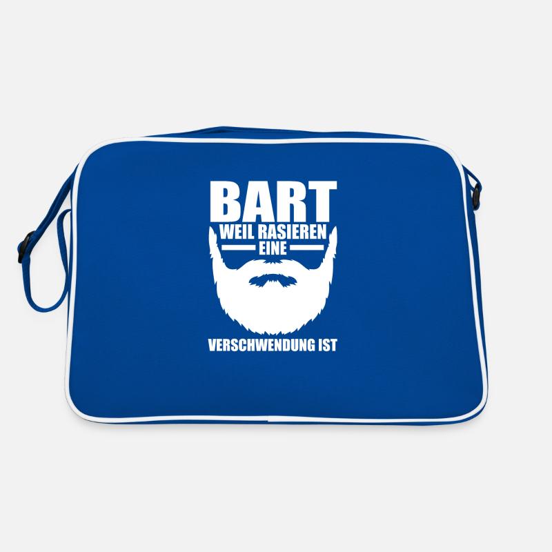 Bärtig Bartträger Bart Retro Tasche