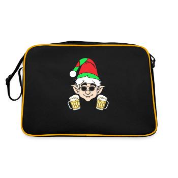 Père Noël Elfe de Noël Bière Elfe de Noël - Sac Retro - noir/or - Dos