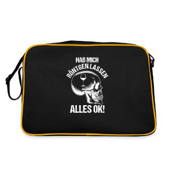 J’ai eu une radiographie du vin - Sac Retro - noir/or - Dos