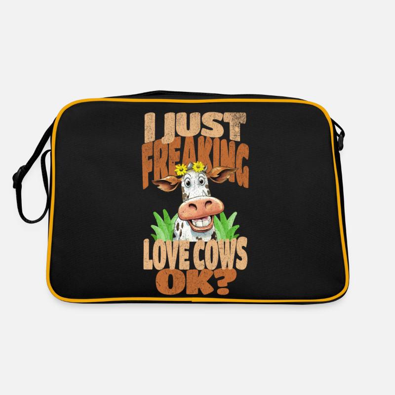 Kuh Kühe Retro Tasche