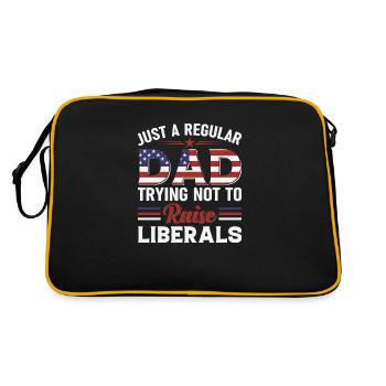 Just A Regular Dad Trying Not To Raise Liberals - Retro Bag - black/gold - Back