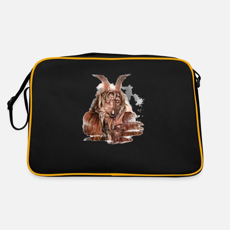 Krampus Percht Devil 2314 - Sac Retro - noir/or