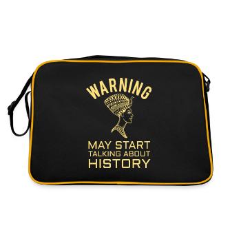 HISTORY HISTORIAN : History Warning - Sac Retro - noir/or - Dos