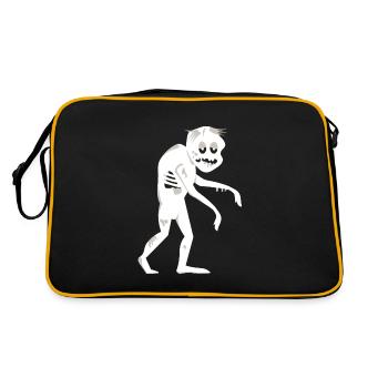 white, limping zombie t shirt - Retro Bag - black/gold - Back