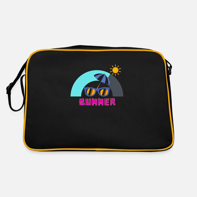 Sonniger Sommer und Freizeit Retro Tasche