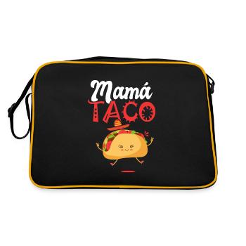 mama taco Taco Tacos Mexican food gift - Retro Bag - black/gold - Back