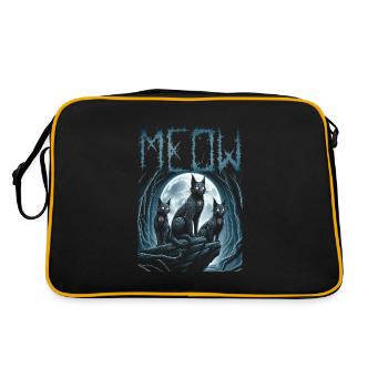 Black Metal Cat Goth and Death Metal - Retro Bag - black/gold - Back