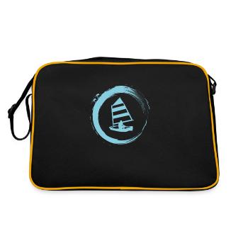 Segeln - Retro Tasche - Schwarz/Gold - Hinten