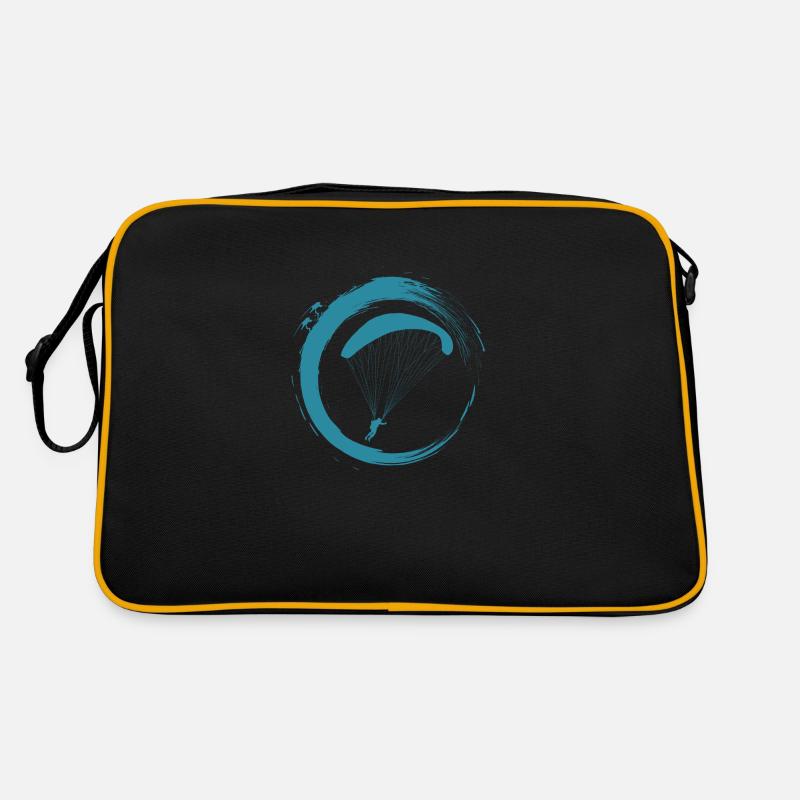 Paragliding - Retro Tasche - Schwarz/Gold