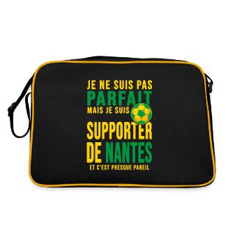 supporter football Nantes Cadeau humour foot - Sac Retro - noir/or - Dos