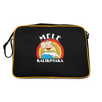 Mele Kalikimaka, Funny Christmas In July, Xmas In - Retro Bag - black/gold - Back