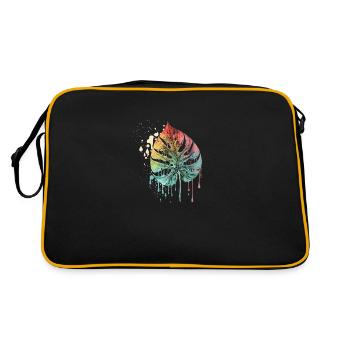 colorful leaf - Retro Tasche - Schwarz/Gold - Hinten