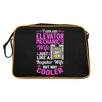 Elevator Elevator System Technician Woman Elevator Elevator - Retro Bag - black/gold - Back
