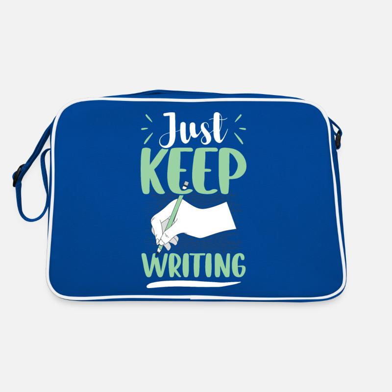 Just Keep Writing - Écrivain Auteur Sac Retro