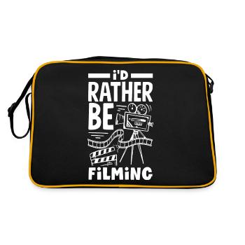 Je préfère filmer un cinéaste - Sac Retro - noir/or - Dos
