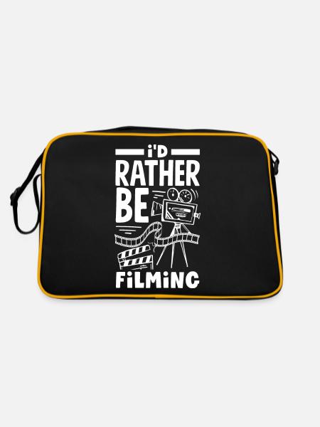 I'D Rather Be Filming Filmmaker - Retro Bag - black/gold - Back