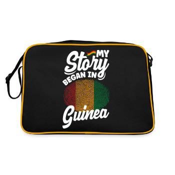 Guinée Guinée Guinée Drapeau Mon histoire a commencé en - Sac Retro - noir/or - Dos