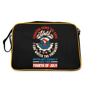 Counting down the days until I can watch fireworks - Retro Bag - black/gold - Back