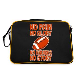 No Pain, No Glory, No Bruises, No Story 2 - Retro Bag - black/gold - Back