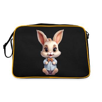 Cute Rabbit Baby - Retro Bag - black/gold - Back