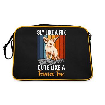 Fennec Fox Sly Mignon Fennec Foxes Propriétaire - Sac Retro - noir/or - Dos
