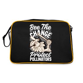 Apiculteur Heartbeat Nid d’abeille Amour Pollinisation - Sac Retro - noir/or - Dos