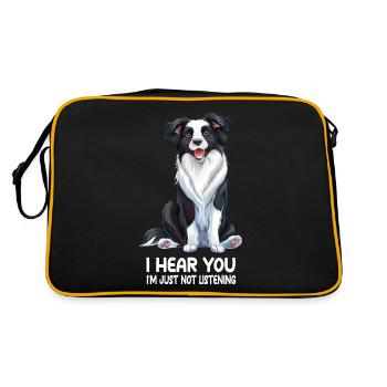 Border Collie - Retro Bag - black/gold - Back