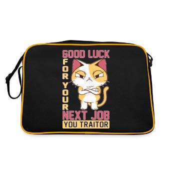 Bonne chance pour votre prochain emploi, traître - Sac Retro - noir/or - Dos