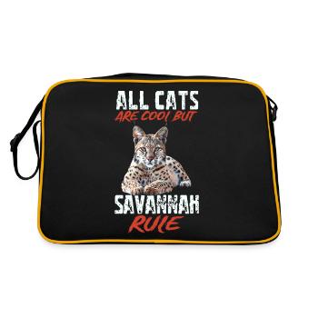 Savannah - Retro Tasche - Schwarz/Gold - Hinten