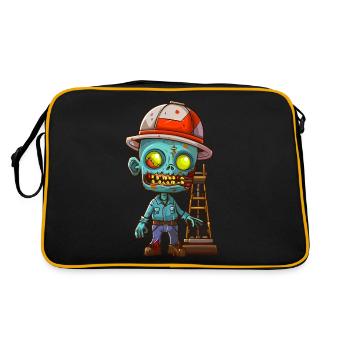 Oil Rig Worker Halloween - Retro Bag - black/gold - Back