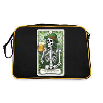 Tarotkarte - Retro Tasche - Schwarz/Gold - Hinten