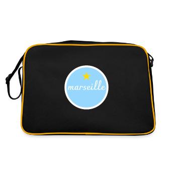 Marseille étoile Football Foot - Sac Retro - noir/or - Dos