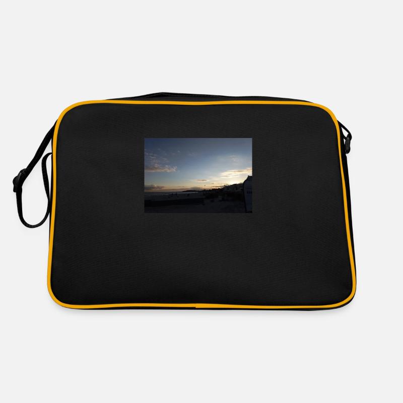 Image de la mer Baltique - Sac Retro - noir/or
