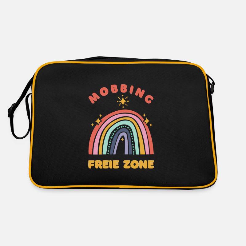 Mobbing-freie Zone Retro Tasche
