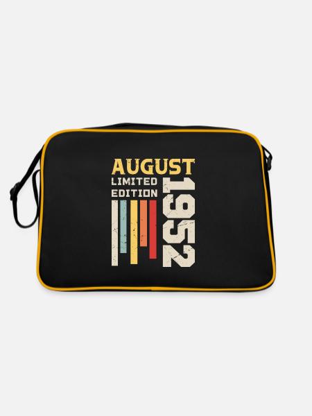 August 1952 - Birthday Gift August 1952 August - Retro Bag - black/gold - Back
