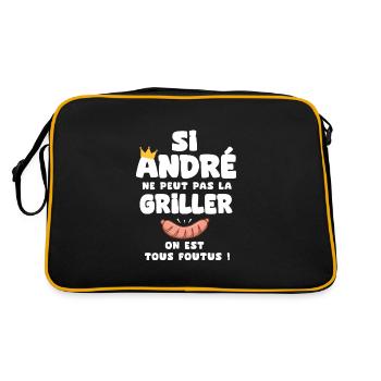 André roi barbecue cadeau andré fêtes - Sac Retro - noir/or - Dos