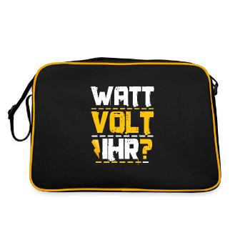 Watt volt vous? Citation idée cadeau électricité - Sac Retro - noir/or - Dos