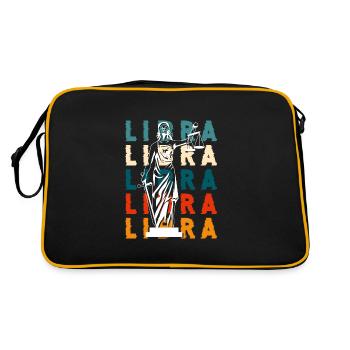 Waage Konstellation - Retro Tasche - Schwarz/Gold - Hinten