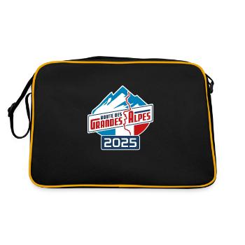 Autocollant Route des Grandes Alpes | Couleur | 2025 - Sac Retro - noir/or - Dos