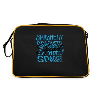 Spaghetti Squad Ironic Saying Pasta Lover - Retro Bag - black/gold - Back