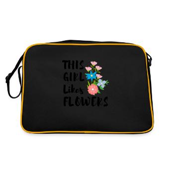 Fille aime les fleurs, jardinier d'été - Sac Retro - noir/or - Dos