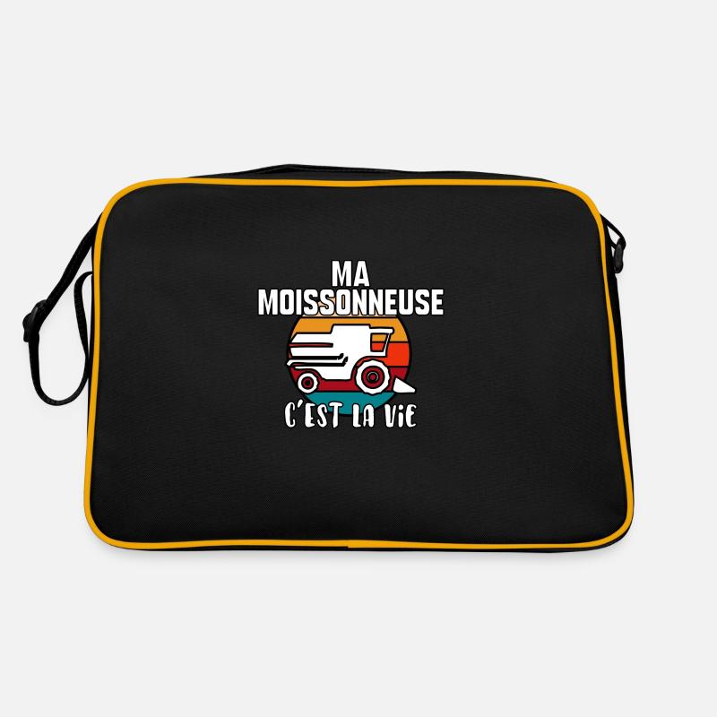 Ma moissonneuse c’est la vie - Sac Retro - noir/or