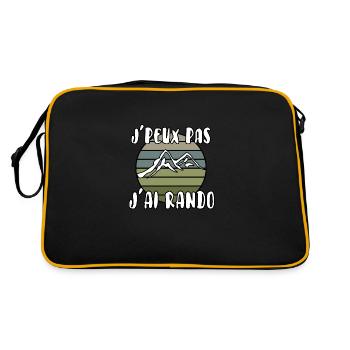 J’peux pas j’ai rando - Sac Retro - noir/or - Dos