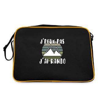 J’peux pas j’ai rando - Sac Retro - noir/or - Dos